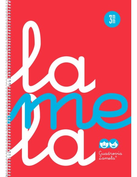 CUADERNO ESPIRAL Fº 80H 90G 3MM ROJO CUADROVIA PP